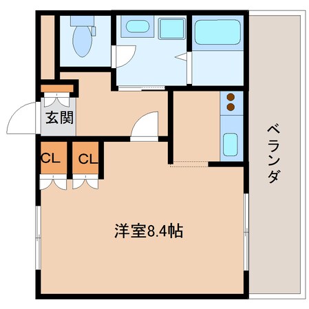 玉手駅 徒歩10分 2階の物件間取画像